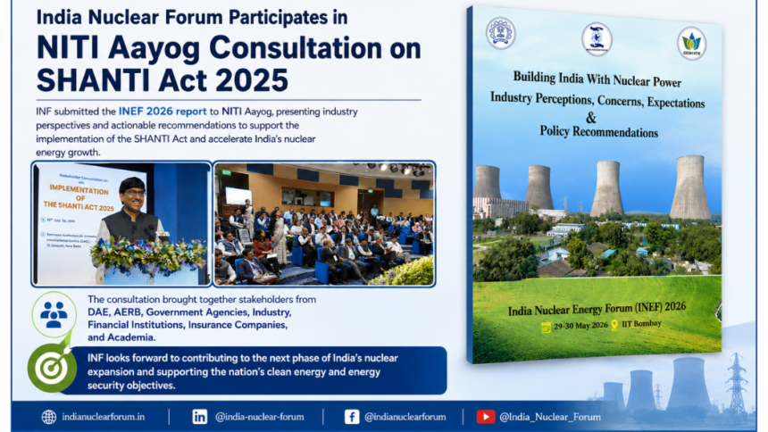 INEF 2026 Policy Recommendations Report outlining the roadmap for India's nuclear growth and 100 GWe nuclear power target by 2047